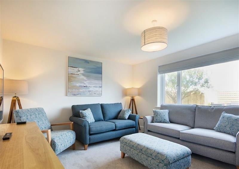 Relax in the living area at Luna Tide, Seahouses