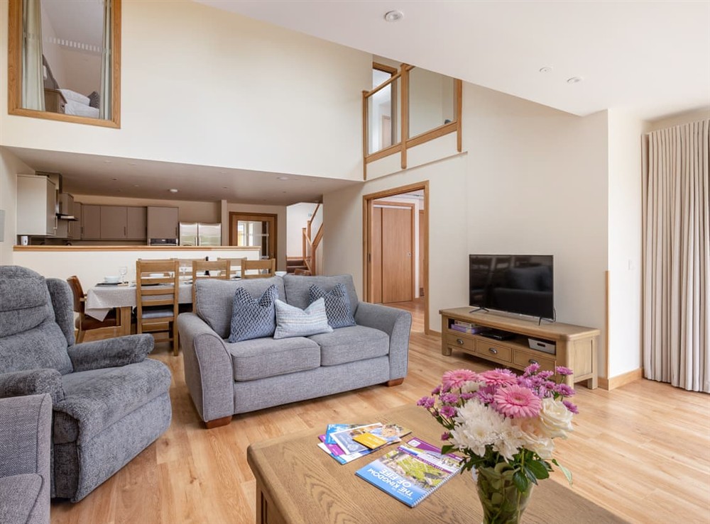 Living area at Lundin Lodge in Lundin Links, Fife