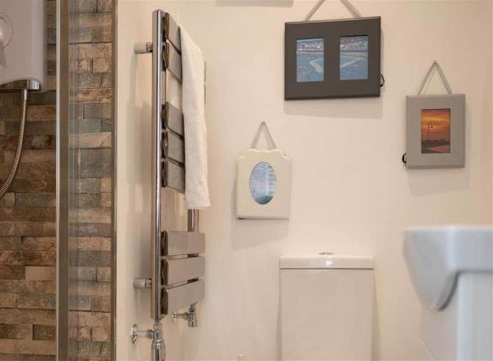Shower room at Lundy Seaview in Westward Ho!, Devon