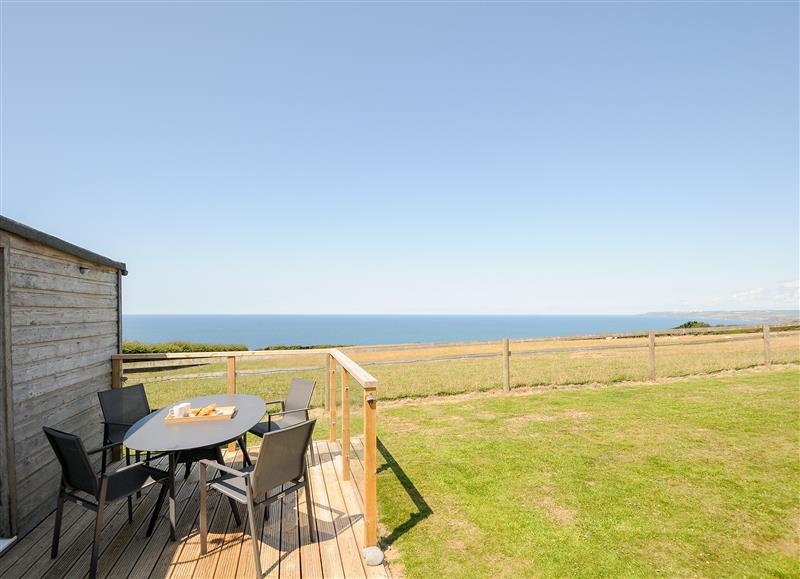This is the garden at Lundy View Chalet, Widemouth Bay