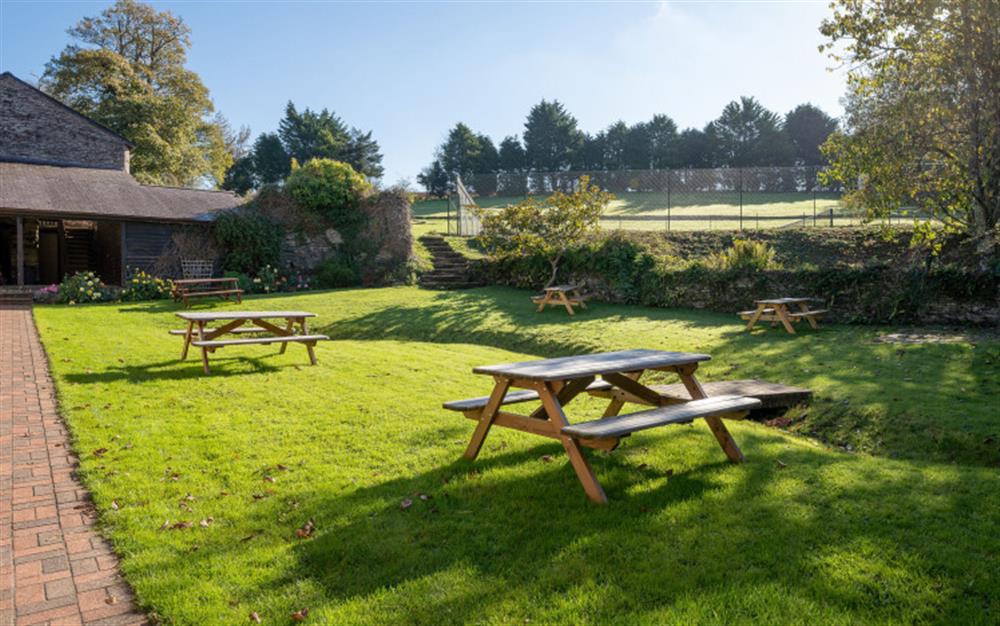 Plenty of outdoor seating in the picturesque grounds for al fresco dining.