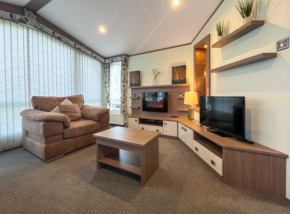 Living area at Lux Elm 44 in Burniston, near Scarborough, North Yorkshire