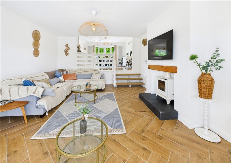 The living area at Luxury Beach Stay with Hot Tub, Burry Port