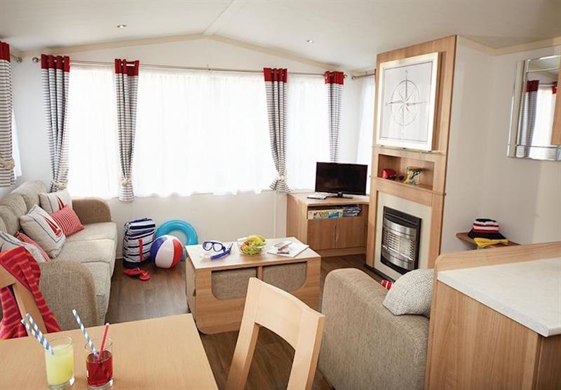 Inside Typical Prestige Caravan at Lydstep Beach in Pembrokeshire, South Wales