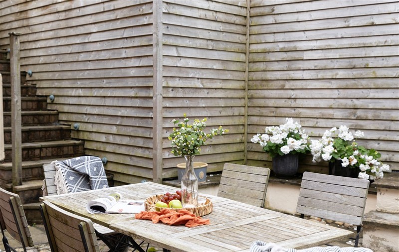 Enjoy a cup of tea on the patio
