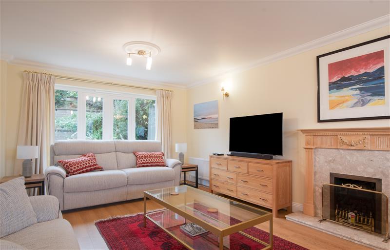 This is the living room at Lyme Bay View, Lyme Regis