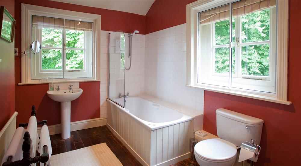 The bathroom at Lyme East Lodge in Nr Stockport, Cheshire