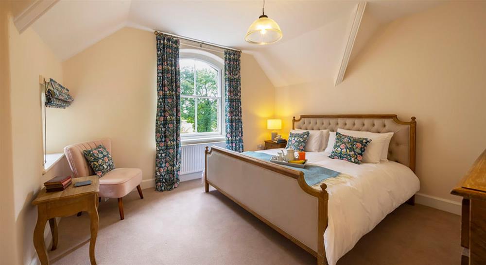 The master bedroom at Lyme West Lodge in Macclesfield, Cheshire