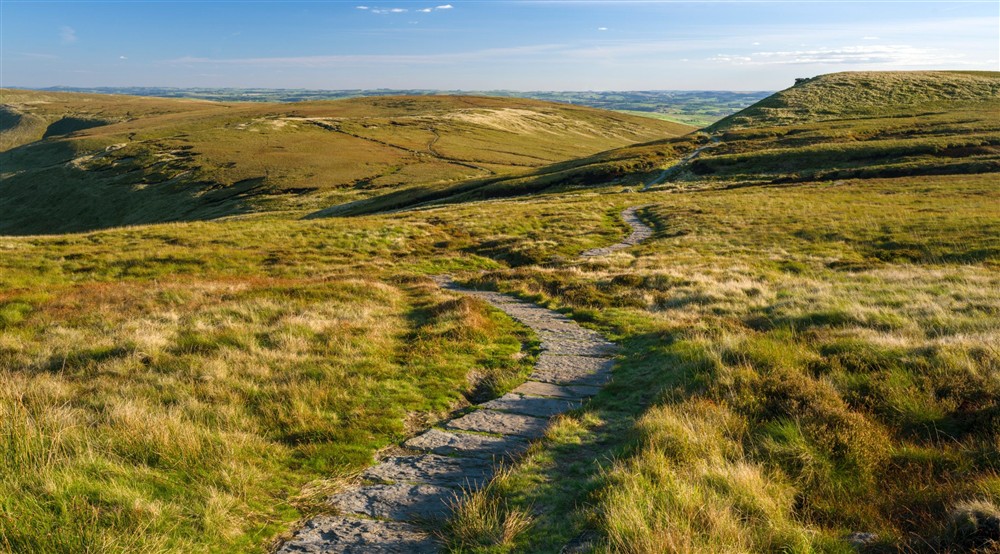 The Pennine Way, near Edale Rocks, Edale, Derbyshire at Lyme West Lodge in Macclesfield, Cheshire