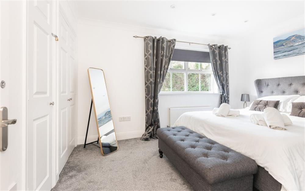 One of the bedrooms at Lymeswood in Lyme Regis