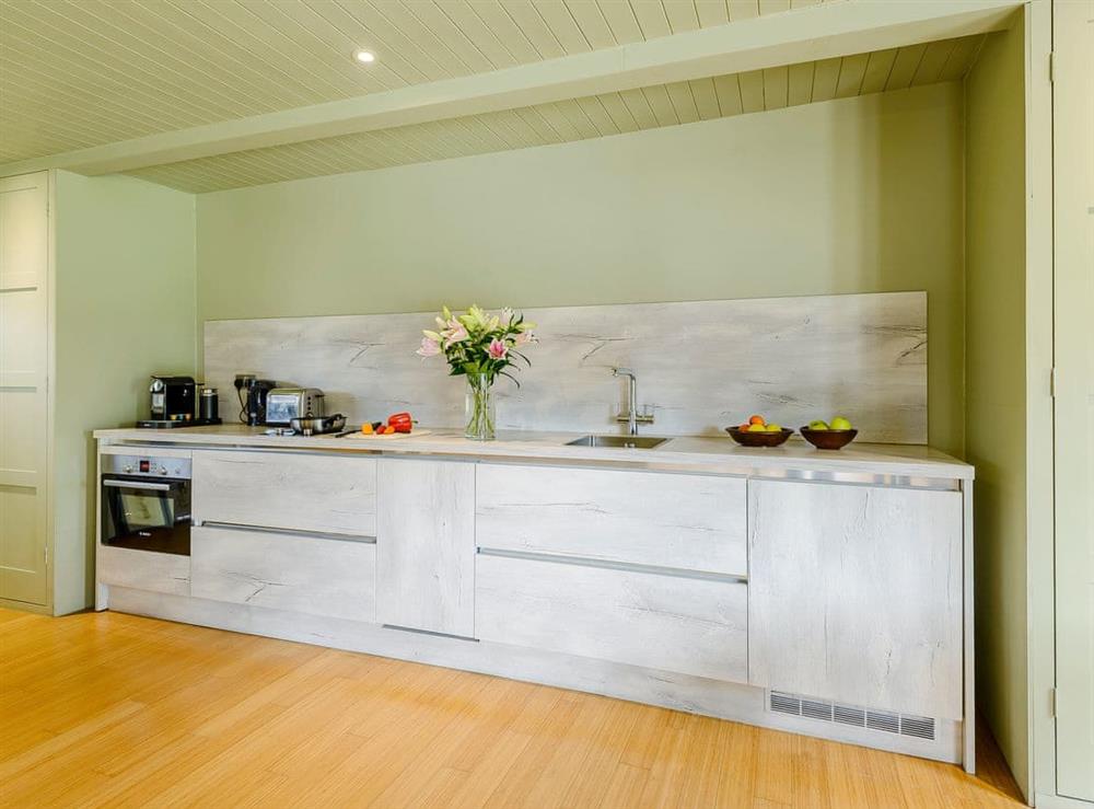 Modern kitchen area at Lymington Lodge in Lymington, Hampshire