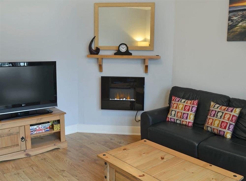 Tastefully furnished living room at Lynbank in Seahouses, Northumberland