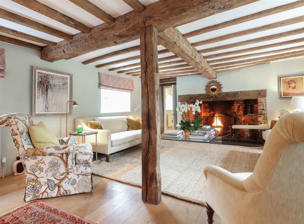 Living area at Lynchets Cottage in Hungerford, Berkshire