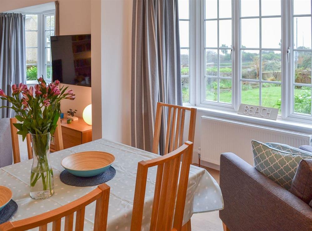 Stylish dining area with great sea views at Lyndale in Penzance, Cornwall