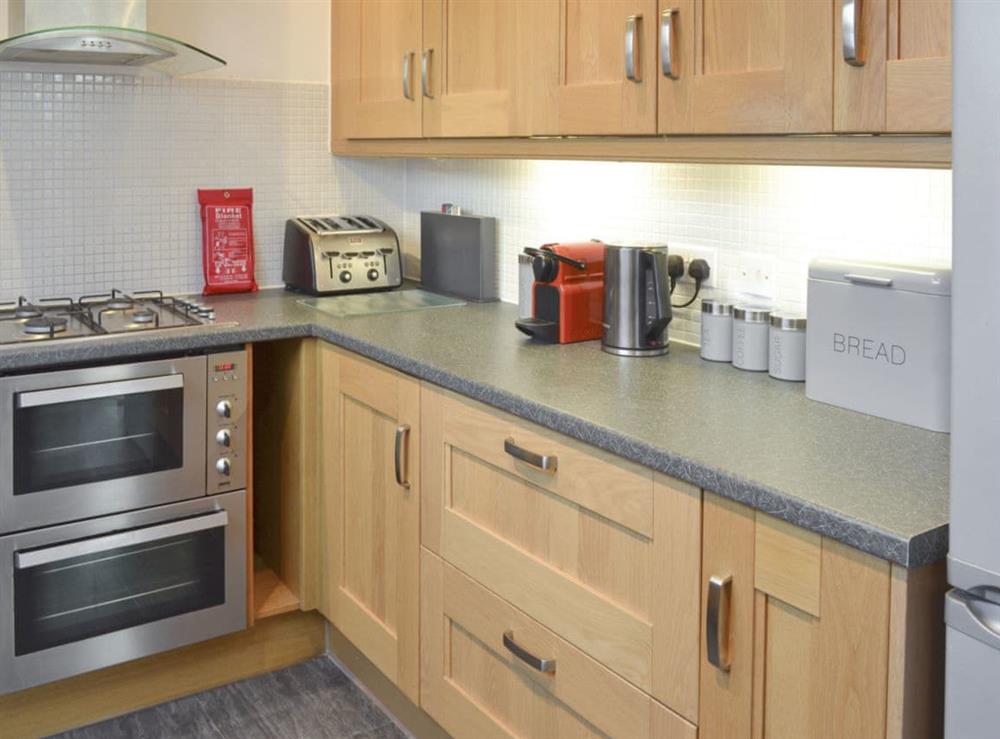 Fully equipped kitchen at Lyndhurst in Perranporth, Cornwall