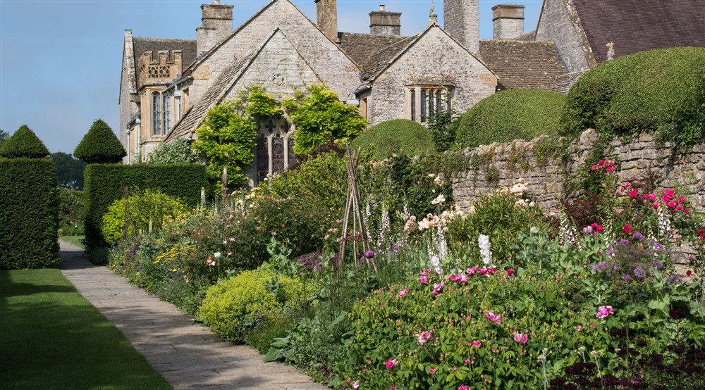 Part of the garden at Lytes Cary in Somerton, Somerset