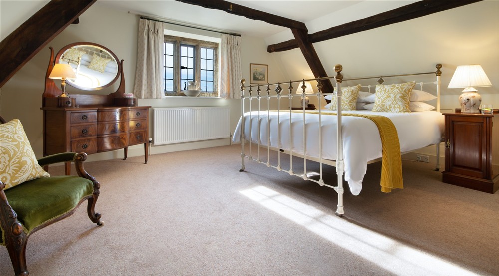 Second-floor double bedroom at Lytes Cary in Somerton, Somerset