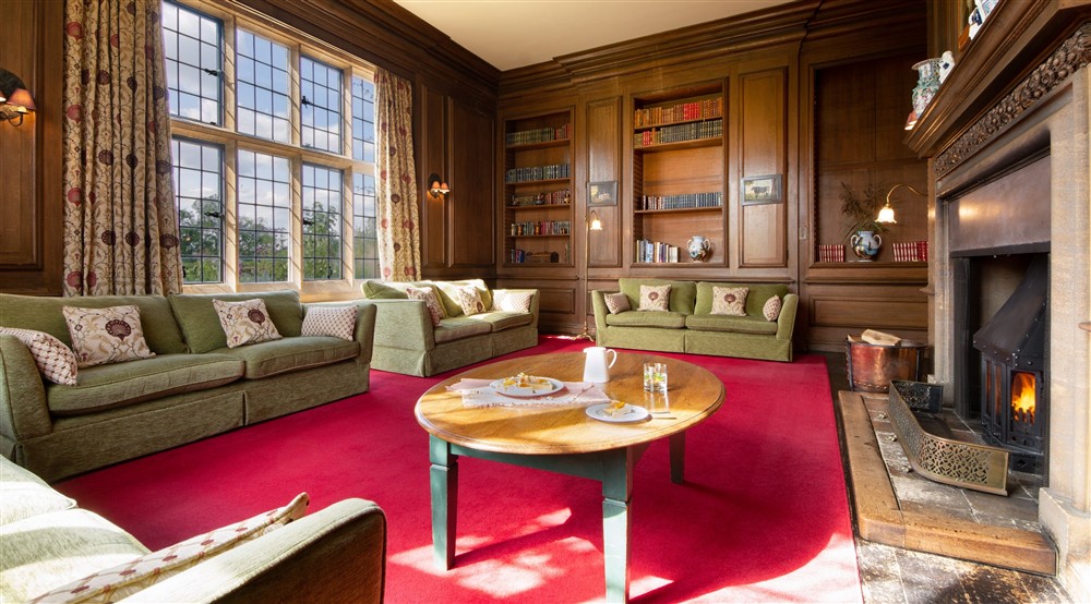 The main sitting room on the ground floor of Lytes Cary, Somerset at Lytes Cary in Somerton, Somerset