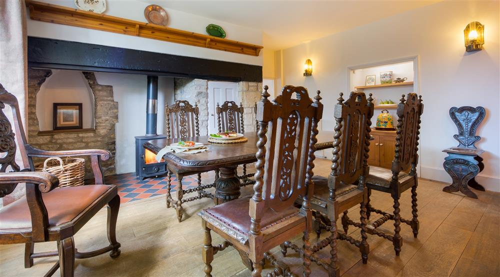 The dining room at Lyveden Cottage in Nr Oundle, Northamptonshire