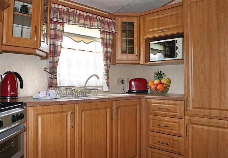 Kitchen at a Silver Caravan 4 at Mablethorpe Chalet Park in Mablethorpe, Lincolnshire 