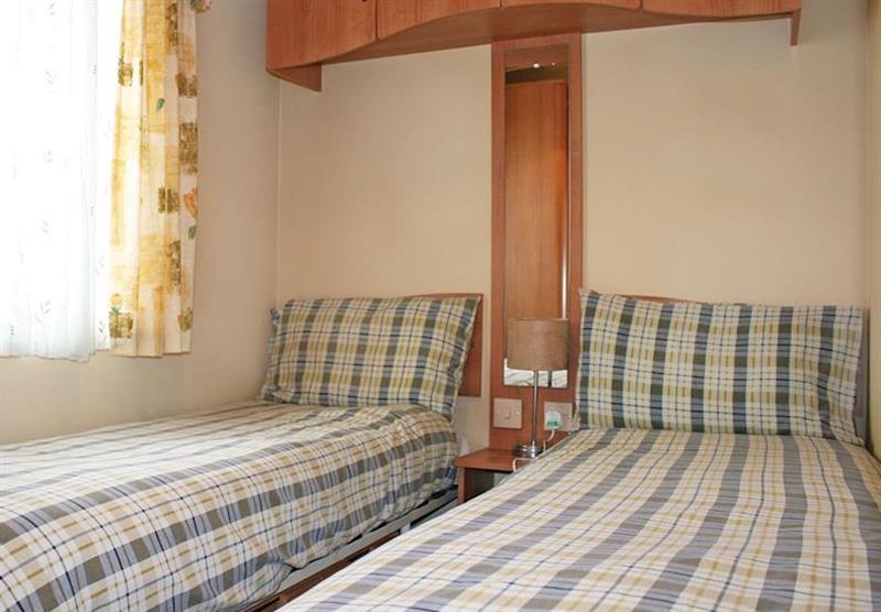 Twin bedroom at Bronze Caravan at Mablethorpe Chalet Park in Mablethorpe, Lincolnshire 