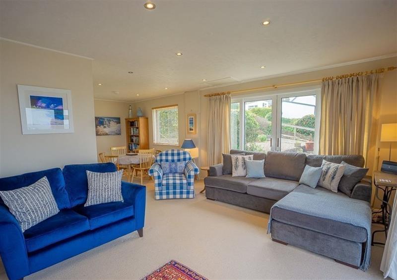 This is the living room at Machroes Cottage, Abersoch