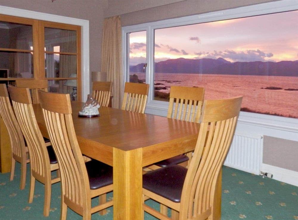 View from dining room at Macinnisfree Cottage in Saasaig, Teangue, Isle of Skye., Great Britain