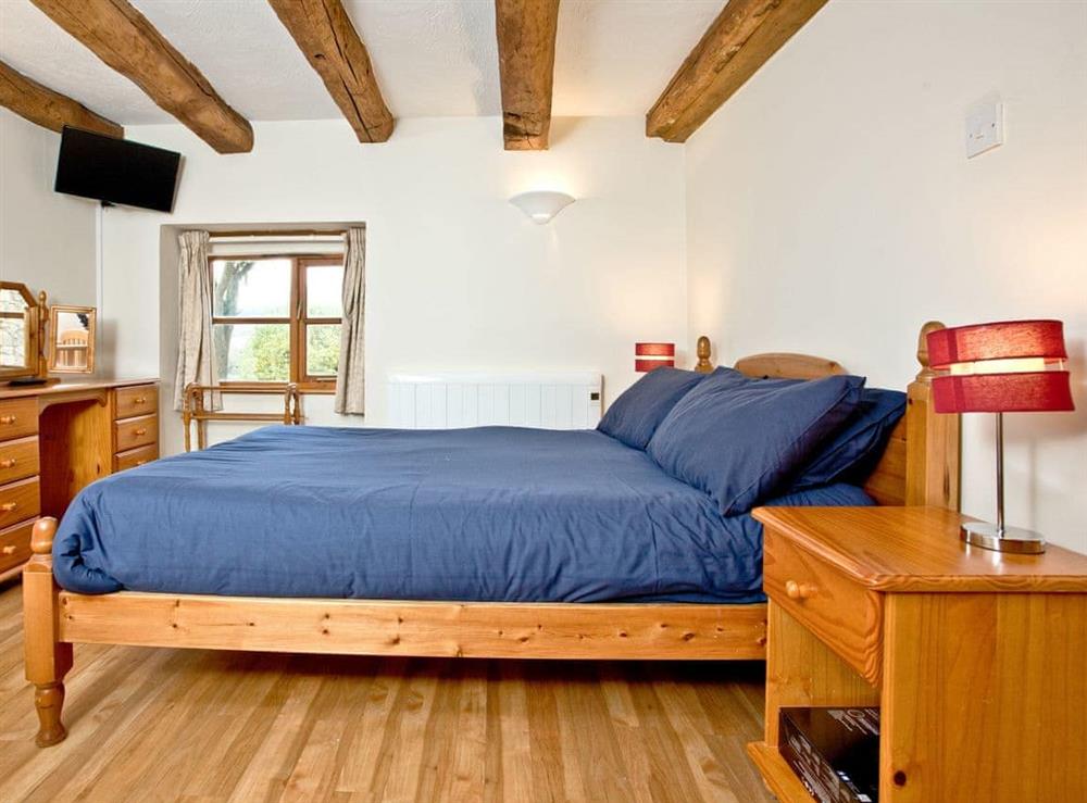Beamed bedroom at Madeleine in Ashcombe, Nr Dawlish, South Devon., Great Britain
