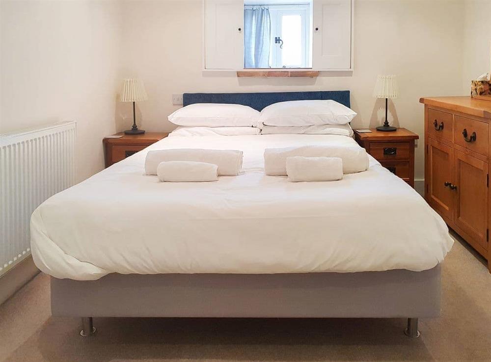 Comfortable double bedroom at Madeleine’s Barn in Wells-next-the-Sea, Norfolk., Great Britain