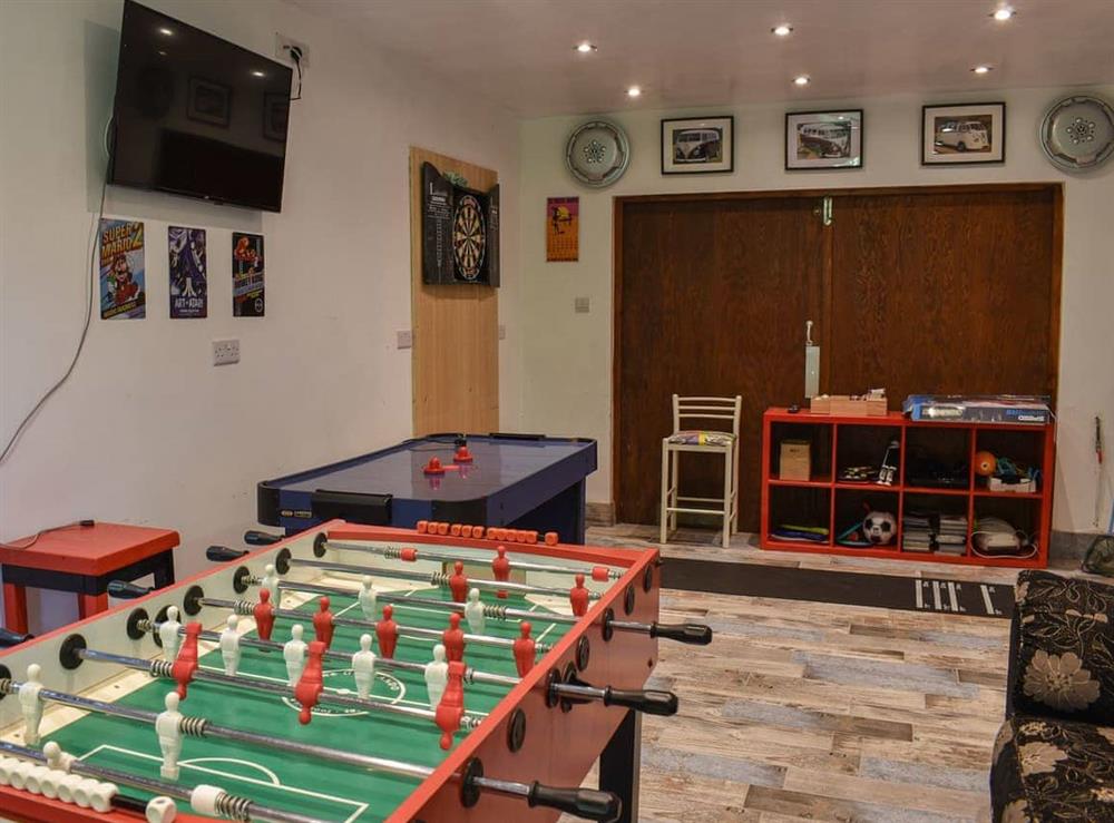 Games room at Madison in Crackington Haven, near Bude, Cornwall