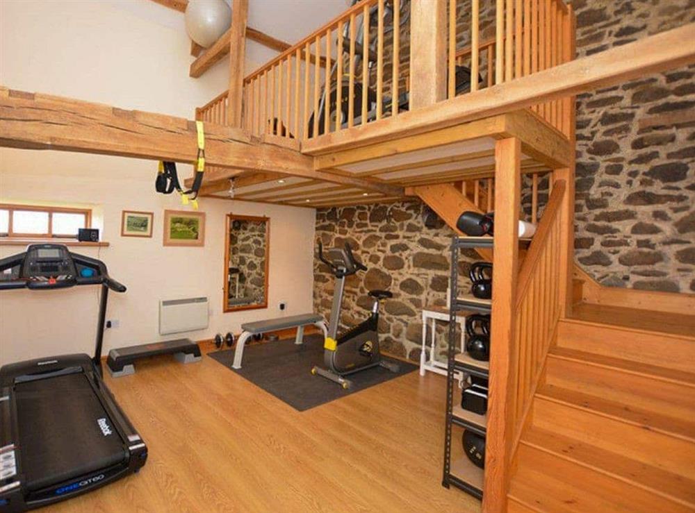 Downstairs gym at Maen Llwyd in Llanyre, near Llandrindod Wells, Powys