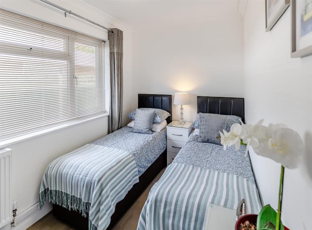 Twin bedroom at Maes Lodge in Birchington-on-Sea, near Margate, Kent