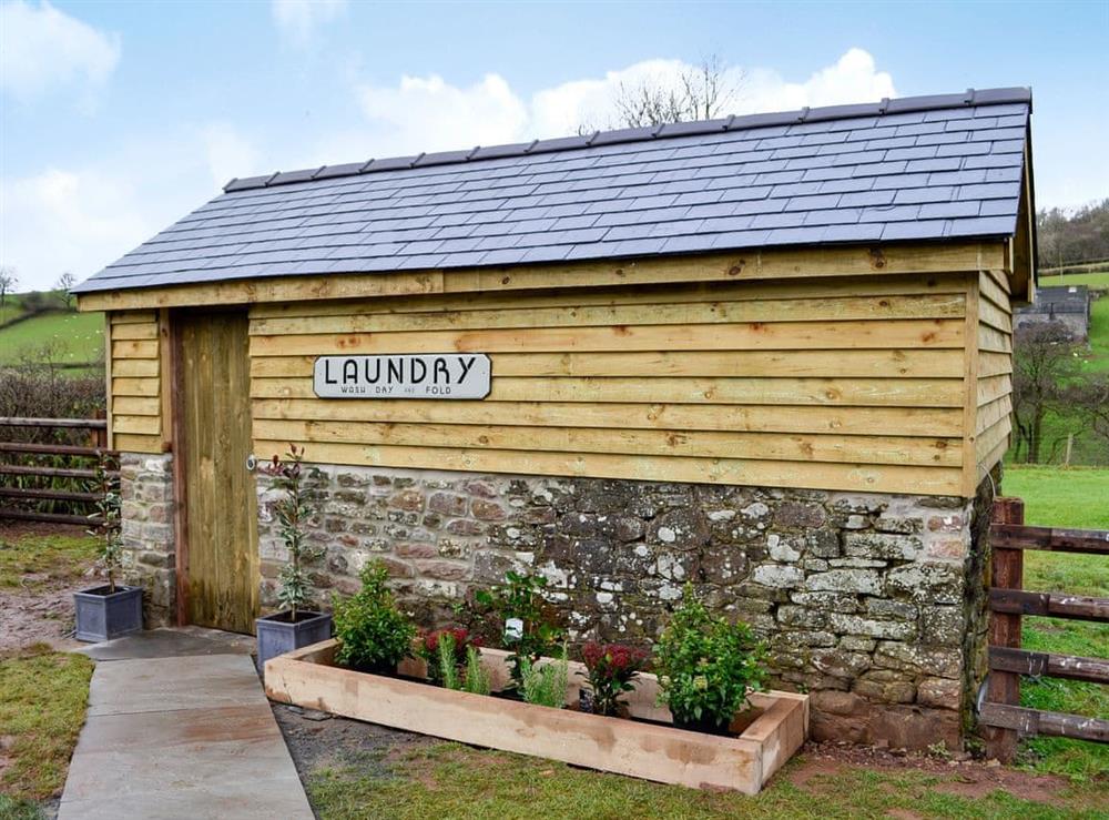 External utility room at Maes Merlin in Llanddeusant, near Llangadog, Carmarthenshire, Dyfed