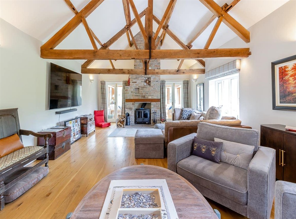 Open plan living space at Maes-y-Caer in Brecon, Powys