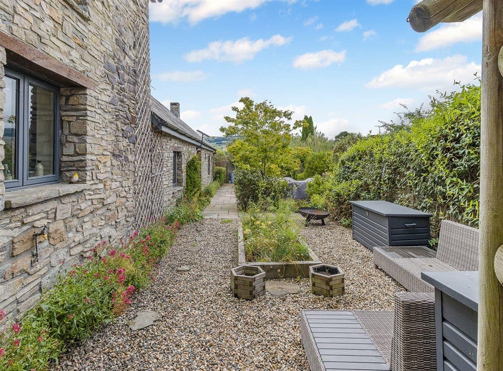 Outdoor area at Maes-y-Caer in Brecon, Powys