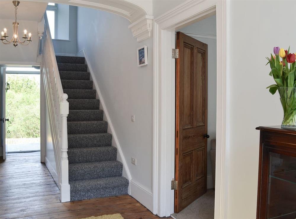 Hallway & stairs at Maes Yr Onnen in Abercych, near Cardigan, Dyfed