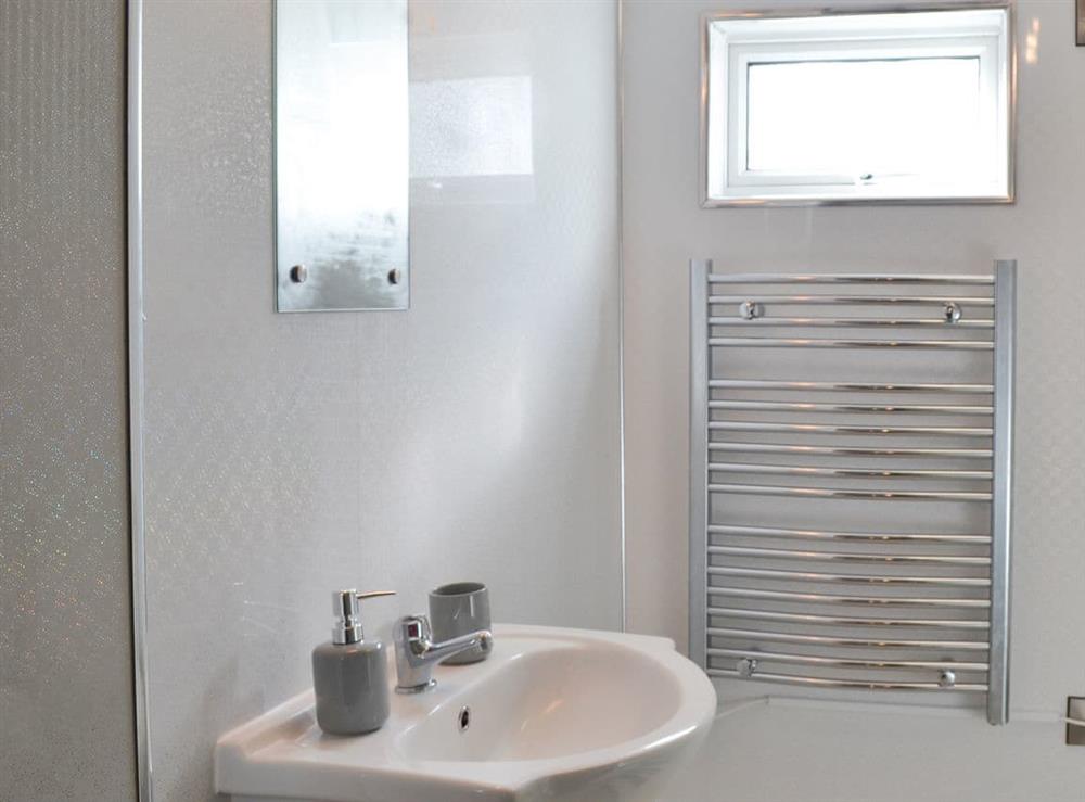 Shower room with heated towel rail at Kingfisher, 