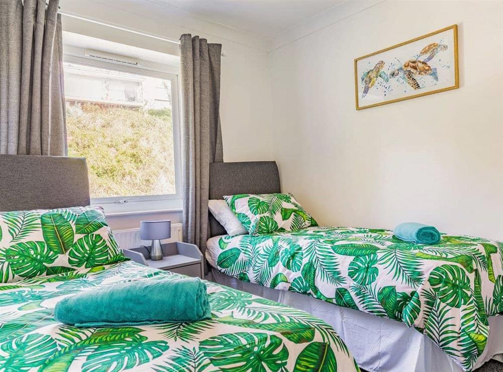 Twin bedroom at Magnolia apartment in Torquay, Devon