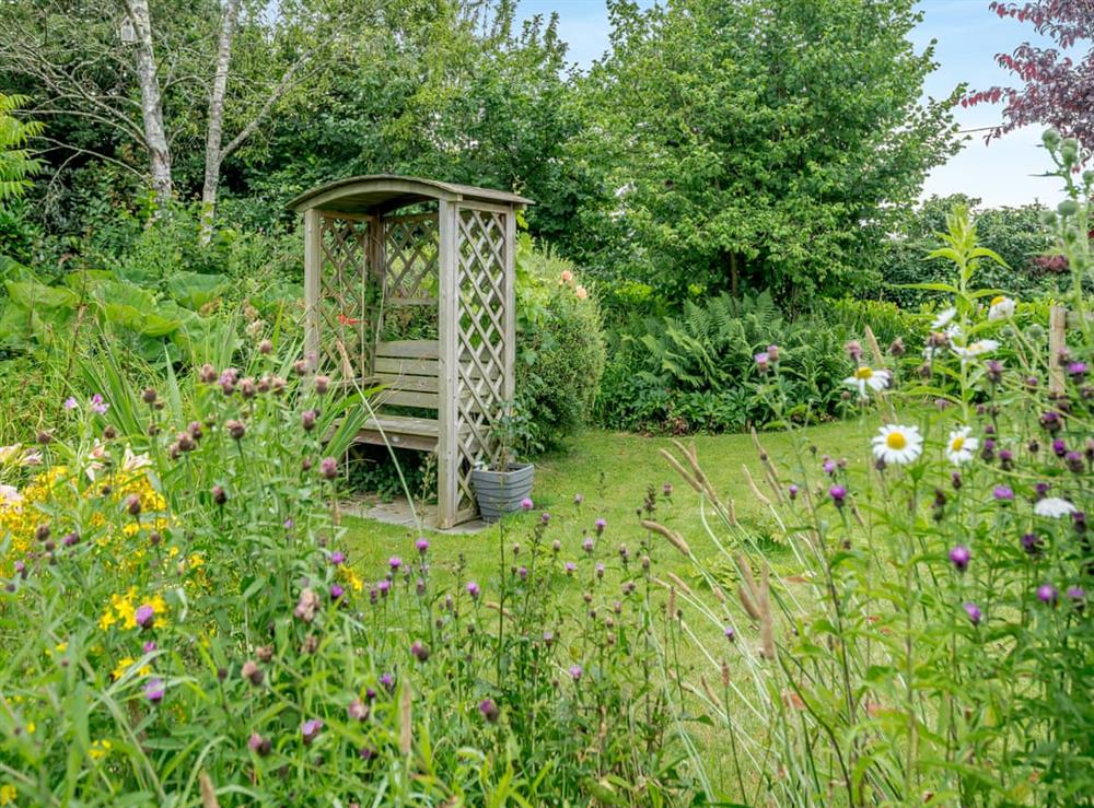 Garden at Magpies in Melbury Osmond, near Dorchester, Dorset