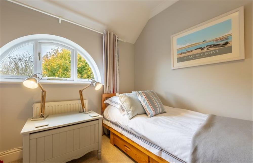 First floor: Therefts a lovely arched window in the twin room at Mahonia Cottage, Burnham Market near Kings Lynn