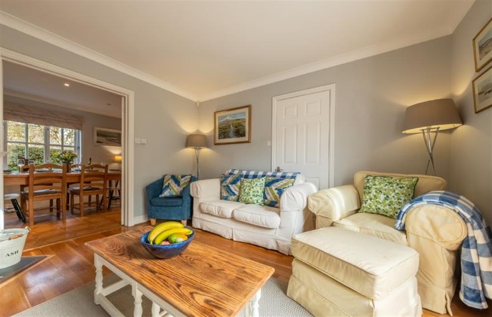 Ground floor: Comfy seating in the sitting room at Mahonia Cottage, Burnham Market near Kings Lynn