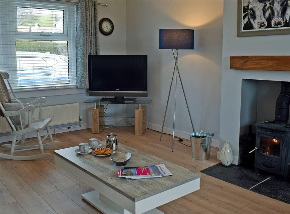 Stylish living area with cosy wood burner (photo 2) at Main Street in Ballantrae, near Girvan, Ayrshire