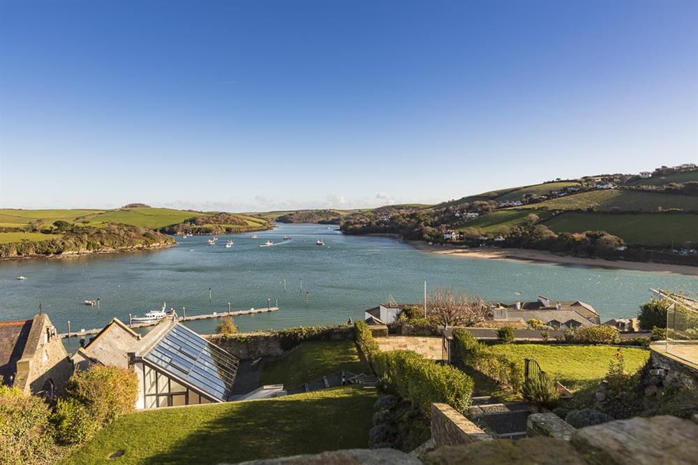 Estuary views across towards East Portlemouth beach and Snapes Point at Main Top Apartment in , Salcombe