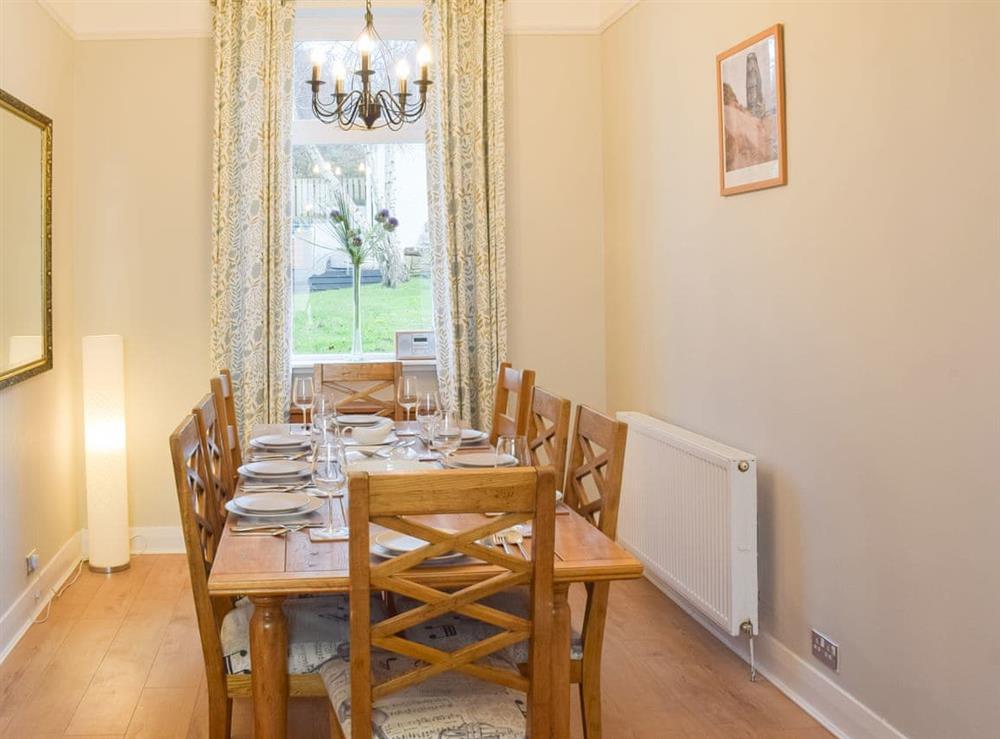 Dining room at Mains Lea in Dunure, Ayrshire