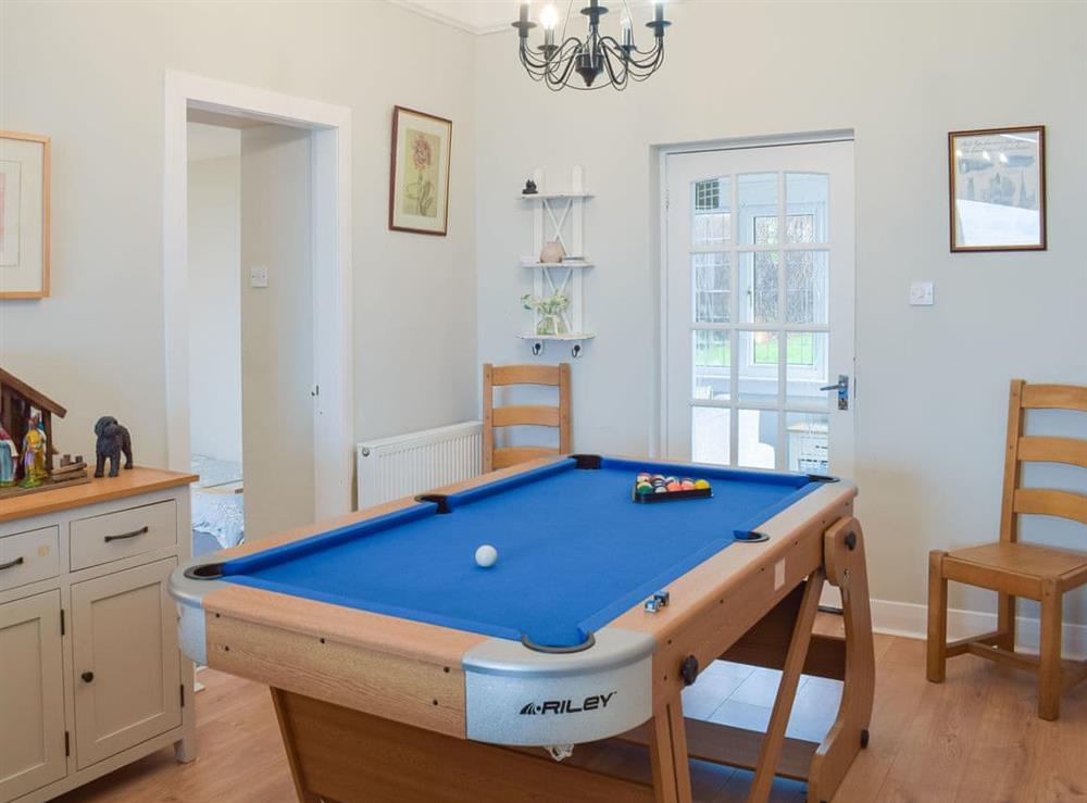 Games room at Mains Lea in Dunure, Ayrshire