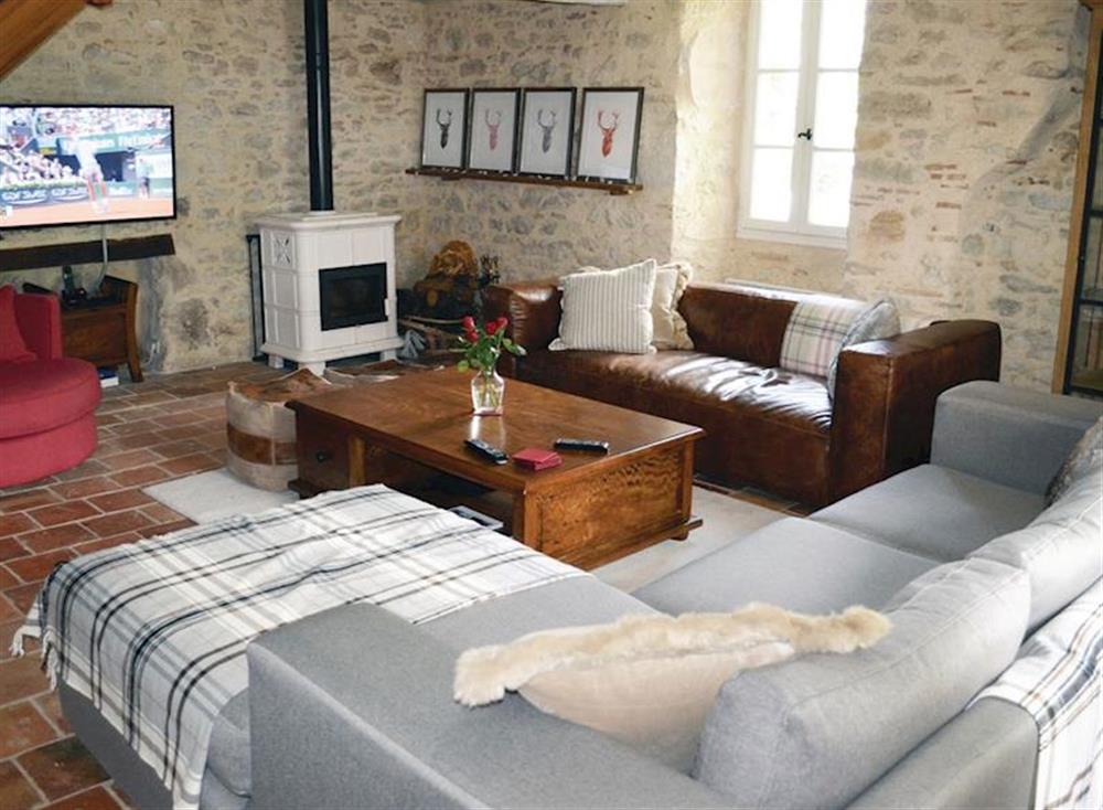 Living area at Maison Lot in Laussou, Lot-et-Garonne, France