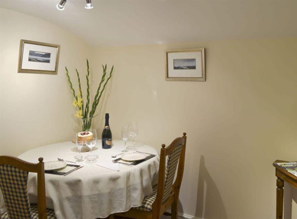 Intimate dining room at Mallard Cottage in Holmfirth, West Yorkshire