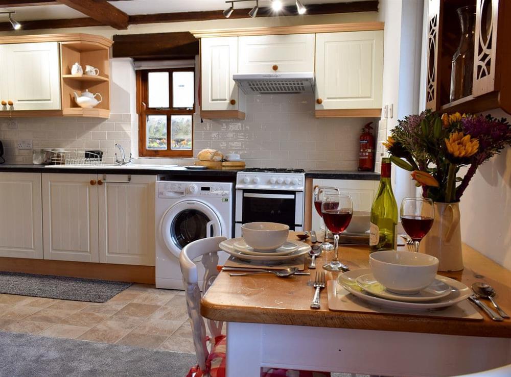 Kitchen and dining area at Mallards Nest in Skipton, Yorkshire, North Yorkshire