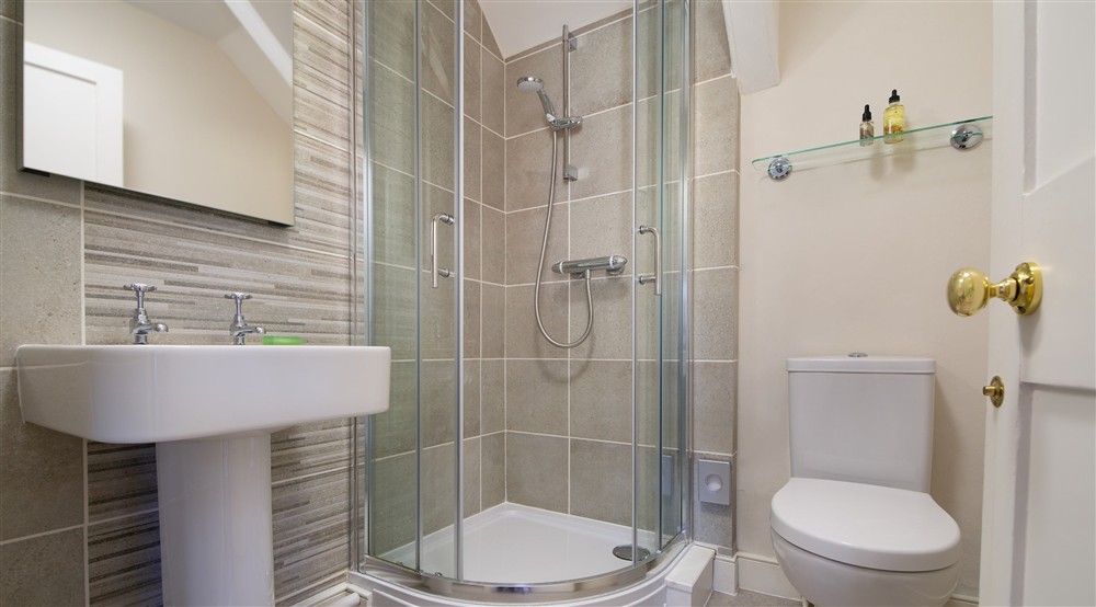 The en-suite shower room at Malt House in Saltash, Cornwall