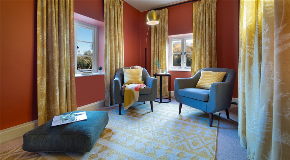 The tower room at Malt House in Saltash, Cornwall